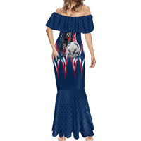 Personalized France Football Knight Mermaid Dress Medieval Knight Soccer Concept With Eiffel Tower