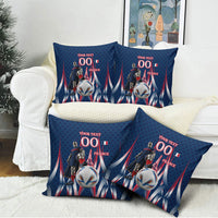 Personalized France Football Knight Pillow Cover Medieval Knight Soccer Concept With Eiffel Tower