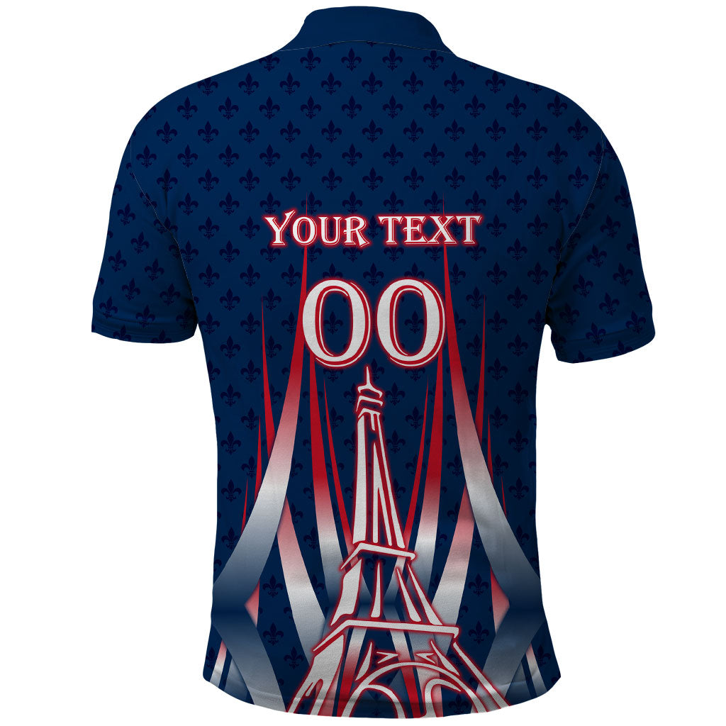 Personalized France Football Knight Polo Shirt Medieval Knight Soccer Concept With Eiffel Tower