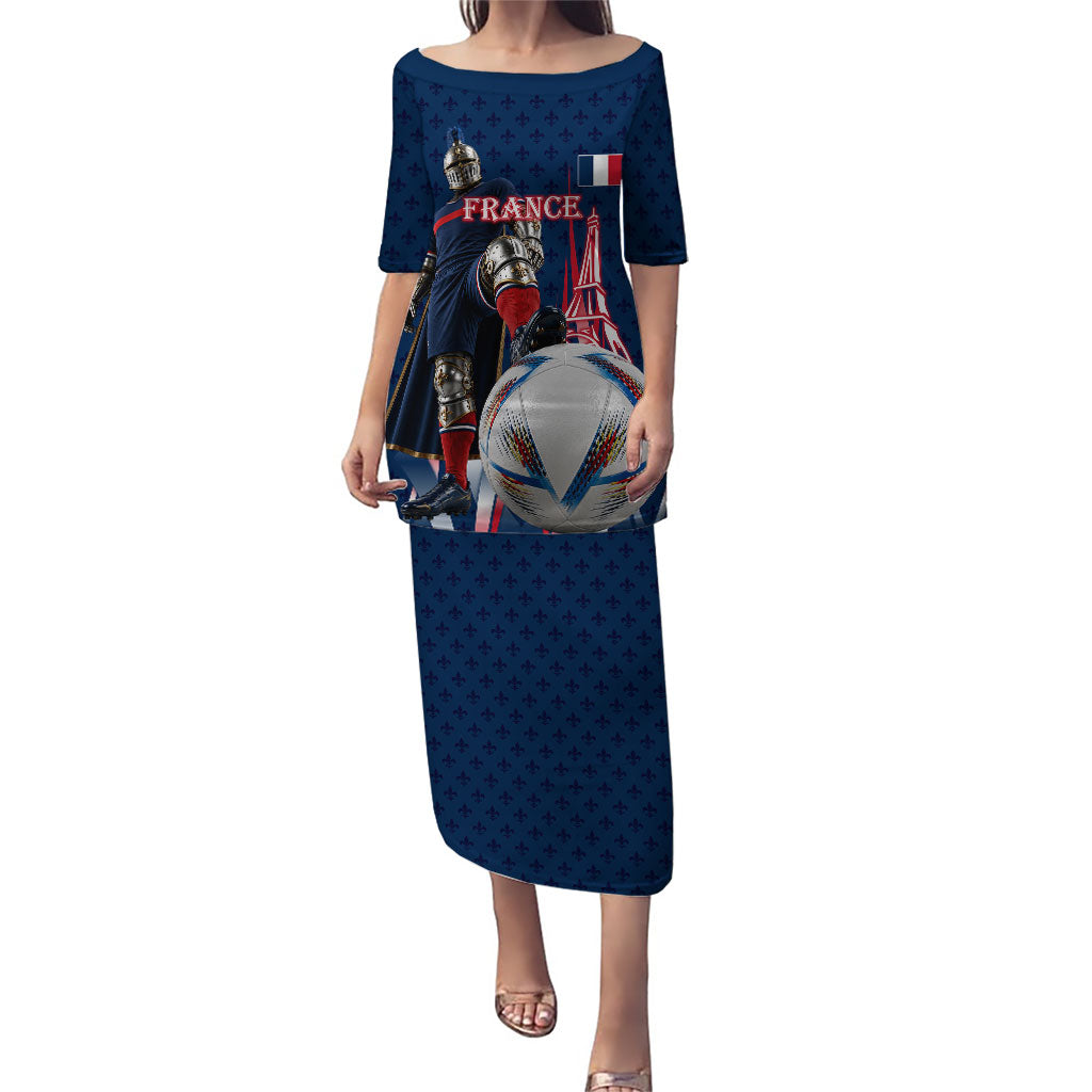 Personalized France Football Knight Puletasi Medieval Knight Soccer Concept With Eiffel Tower