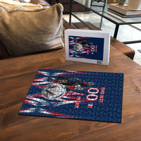 Personalized France Football Knight Puzzle Medieval Knight Soccer Concept With Eiffel Tower
