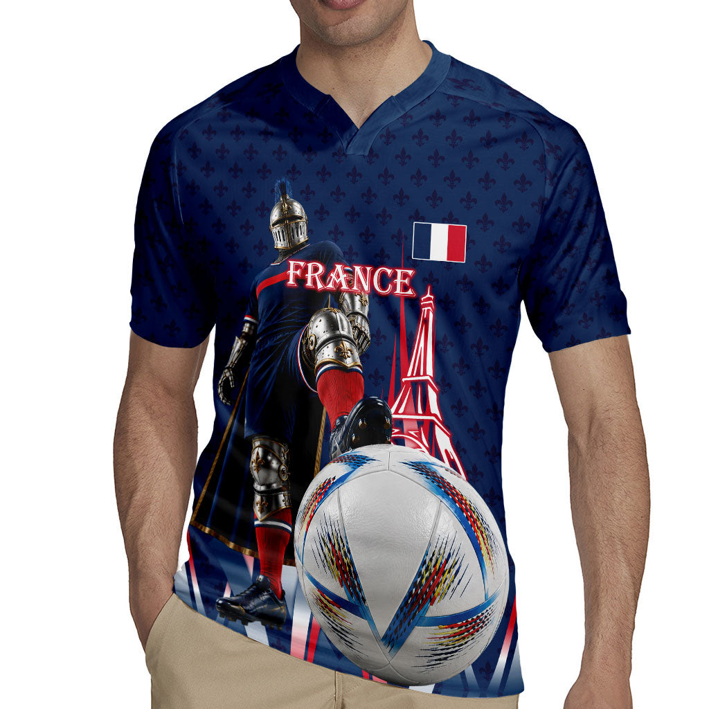 Personalized France Football Knight Rugby Jersey Medieval Knight Soccer Concept With Eiffel Tower