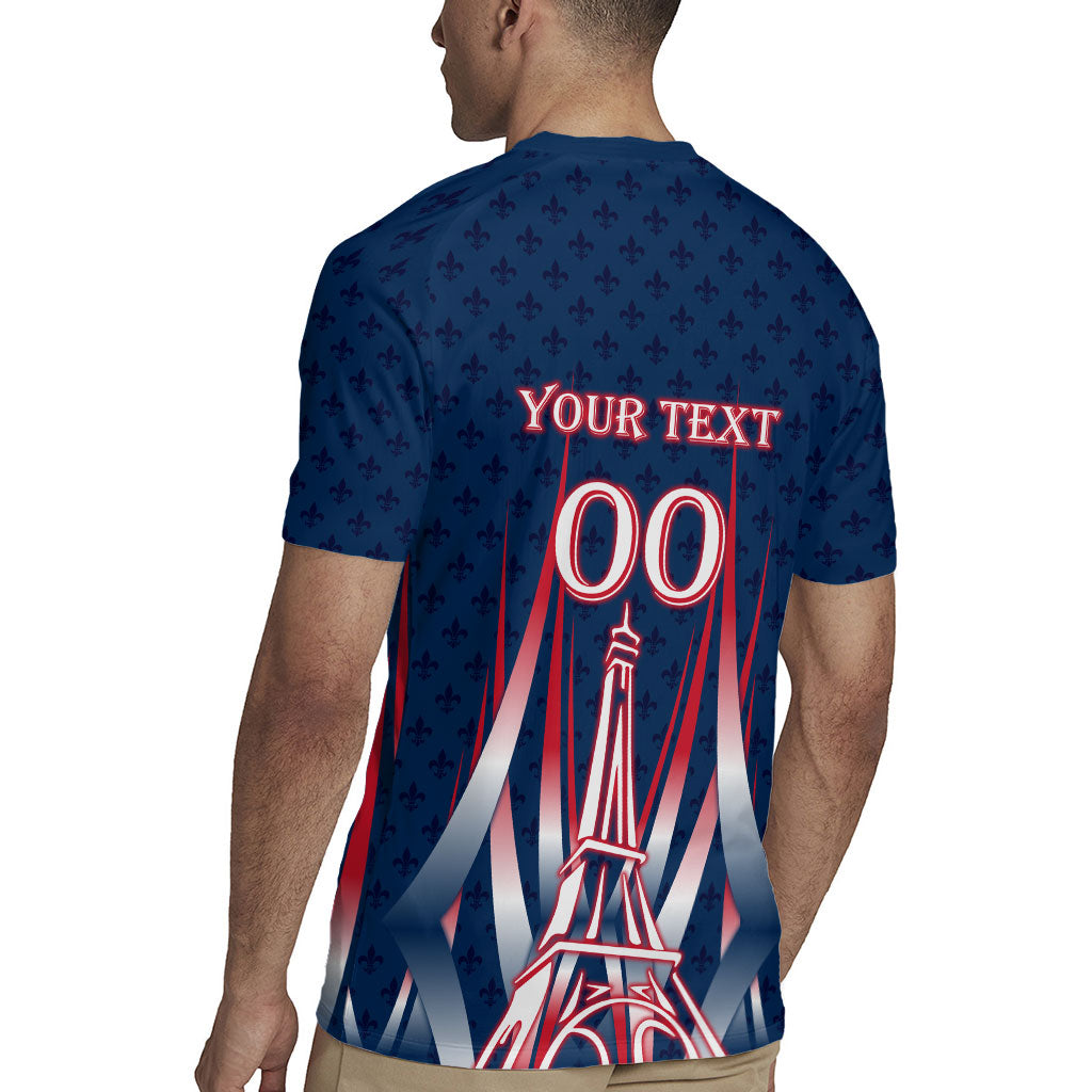 Personalized France Football Knight Rugby Jersey Medieval Knight Soccer Concept With Eiffel Tower