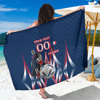 Personalized France Football Knight Sarong Medieval Knight Soccer Concept With Eiffel Tower