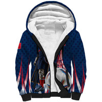 Personalized France Football Knight Sherpa Hoodie Medieval Knight Soccer Concept With Eiffel Tower