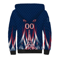 Personalized France Football Knight Sherpa Hoodie Medieval Knight Soccer Concept With Eiffel Tower