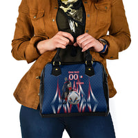 Personalized France Football Knight Shoulder Handbag Medieval Knight Soccer Concept With Eiffel Tower
