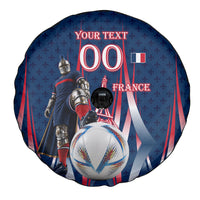 Personalized France Football Knight Spare Tire Cover Medieval Knight Soccer Concept With Eiffel Tower