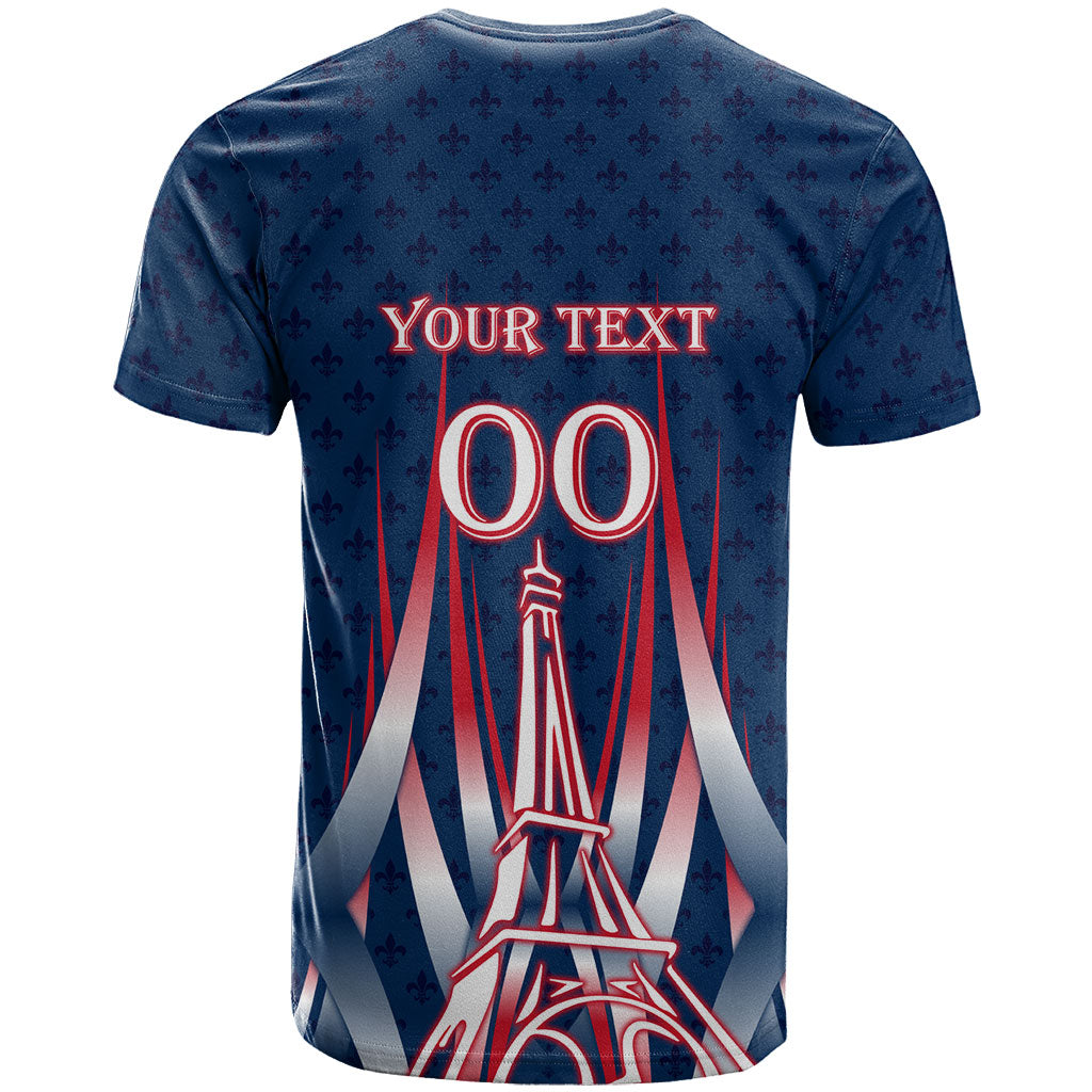 Personalized France Football Knight T Shirt Medieval Knight Soccer Concept With Eiffel Tower