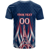 Personalized France Football Knight T Shirt Medieval Knight Soccer Concept With Eiffel Tower