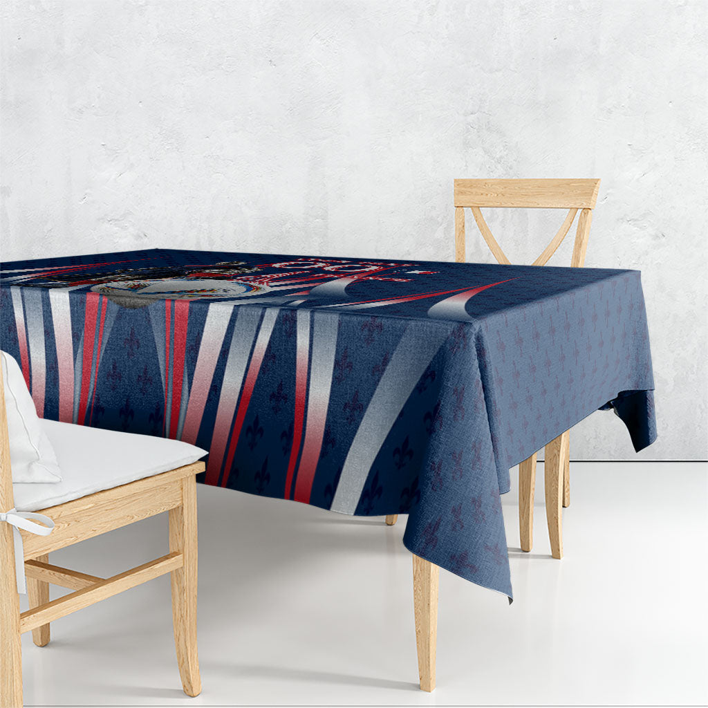 Personalized France Football Knight Tablecloth Medieval Knight Soccer Concept With Eiffel Tower