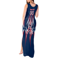 Personalized France Football Knight Tank Maxi Dress Medieval Knight Soccer Concept With Eiffel Tower