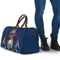 Personalized France Football Knight Travel Bag Medieval Knight Soccer Concept With Eiffel Tower