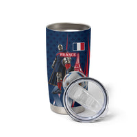 Personalized France Football Knight Tumbler Cup Medieval Knight Soccer Concept With Eiffel Tower