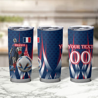 Personalized France Football Knight Tumbler Cup Medieval Knight Soccer Concept With Eiffel Tower