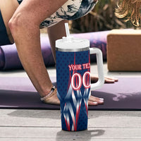 Personalized France Football Knight Tumbler With Handle Medieval Knight Soccer Concept With Eiffel Tower