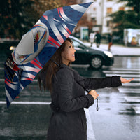 Personalized France Football Knight Umbrella Medieval Knight Soccer Concept With Eiffel Tower