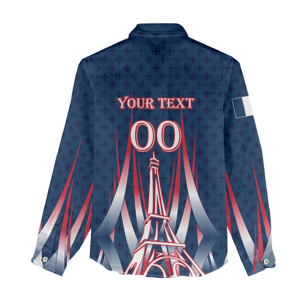Personalized France Football Knight Women Casual Shirt Medieval Knight Soccer Concept With Eiffel Tower