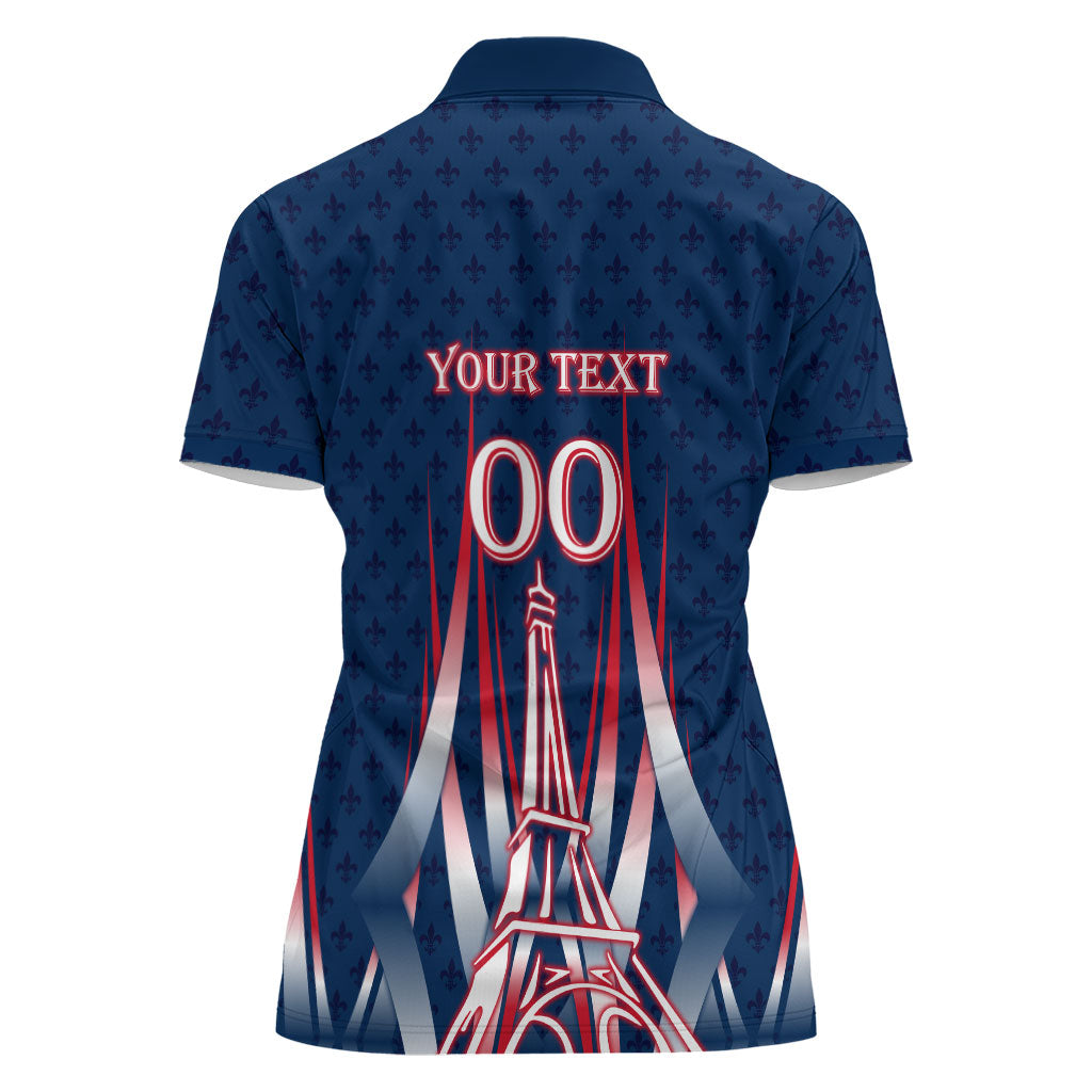 Personalized France Football Knight Women Polo Shirt Medieval Knight Soccer Concept With Eiffel Tower