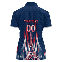 Personalized France Football Knight Women Polo Shirt Medieval Knight Soccer Concept With Eiffel Tower
