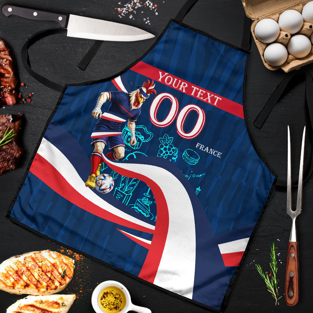 Personalized France Gallic Rooster Football Apron Rooster Mascot French Culture Doodle