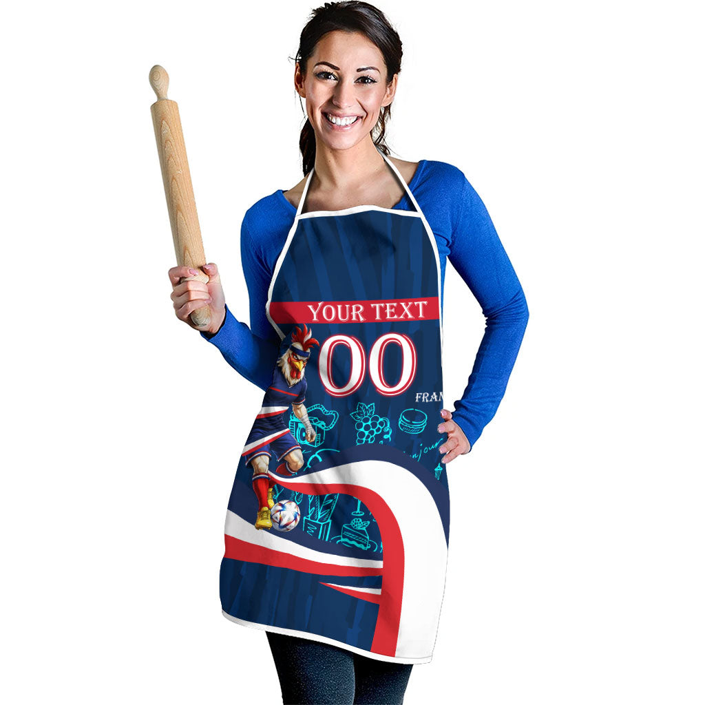 Personalized France Gallic Rooster Football Apron Rooster Mascot French Culture Doodle