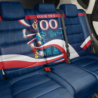 Personalized France Gallic Rooster Football Back Car Seat Cover Rooster Mascot French Culture Doodle