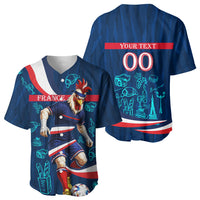 Personalized France Gallic Rooster Football Baseball Jersey Rooster Mascot French Culture Doodle