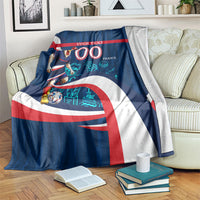 Personalized France Gallic Rooster Football Blanket Rooster Mascot French Culture Doodle