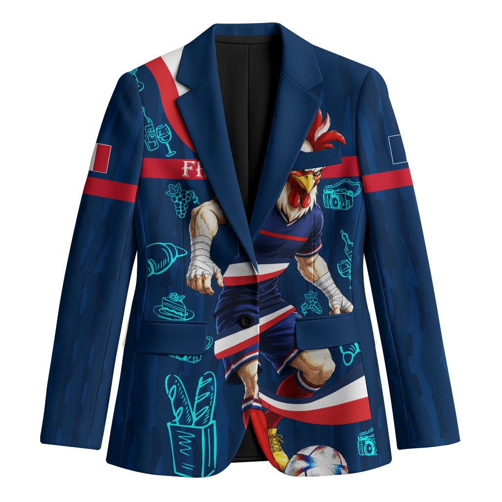 Personalized France Gallic Rooster Football Blazer Rooster Mascot French Culture Doodle