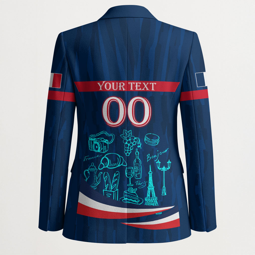 Personalized France Gallic Rooster Football Blazer Rooster Mascot French Culture Doodle
