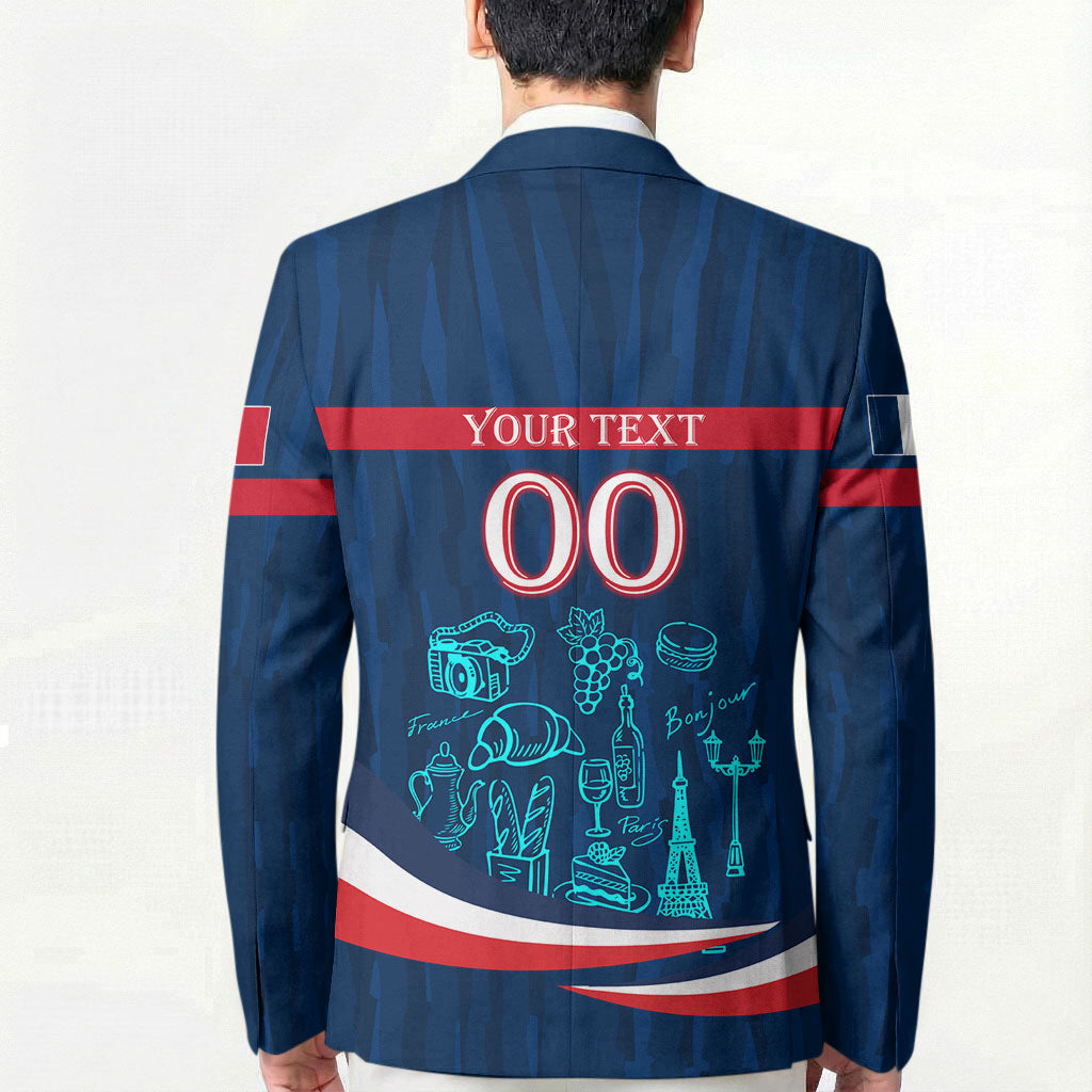 Personalized France Gallic Rooster Football Blazer Rooster Mascot French Culture Doodle