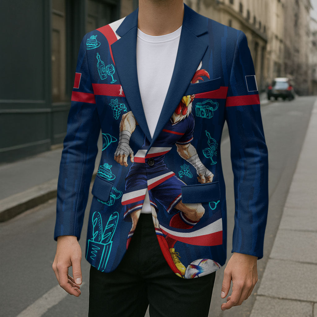 Personalized France Gallic Rooster Football Blazer Rooster Mascot French Culture Doodle
