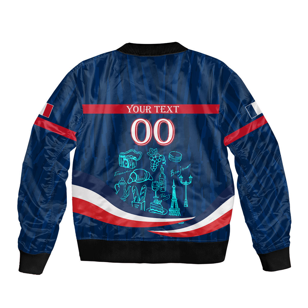 Personalized France Gallic Rooster Football Bomber Jacket Rooster Mascot French Culture Doodle