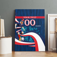 Personalized France Gallic Rooster Football Canvas Wall Art Rooster Mascot French Culture Doodle