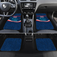Personalized France Gallic Rooster Football Car Mats Rooster Mascot French Culture Doodle