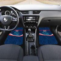 Personalized France Gallic Rooster Football Car Mats Rooster Mascot French Culture Doodle