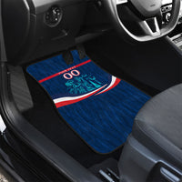 Personalized France Gallic Rooster Football Car Mats Rooster Mascot French Culture Doodle
