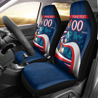 Personalized France Gallic Rooster Football Car Seat Cover Rooster Mascot French Culture Doodle