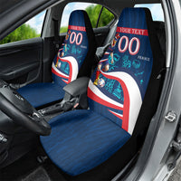 Personalized France Gallic Rooster Football Car Seat Cover Rooster Mascot French Culture Doodle