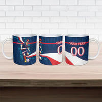 Personalized France Gallic Rooster Football Ceramic Mug Rooster Mascot French Culture Doodle