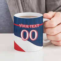 Personalized France Gallic Rooster Football Ceramic Mug Rooster Mascot French Culture Doodle