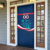 Personalized France Gallic Rooster Football Door Cover Rooster Mascot French Culture Doodle