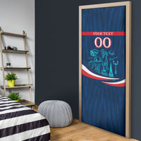 Personalized France Gallic Rooster Football Door Cover Rooster Mascot French Culture Doodle