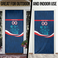 Personalized France Gallic Rooster Football Door Cover Rooster Mascot French Culture Doodle