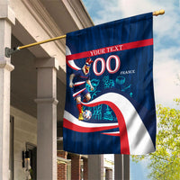 Personalized France Gallic Rooster Football Garden Flag Rooster Mascot French Culture Doodle