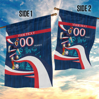 Personalized France Gallic Rooster Football Garden Flag Rooster Mascot French Culture Doodle