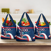 Personalized France Gallic Rooster Football Grocery Bag Rooster Mascot French Culture Doodle