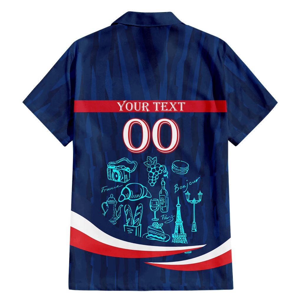 Personalized France Gallic Rooster Football Hawaiian Shirt Rooster Mascot French Culture Doodle