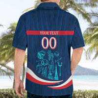 Personalized France Gallic Rooster Football Hawaiian Shirt Rooster Mascot French Culture Doodle